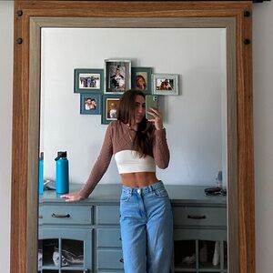 Brown Cropped Sweater